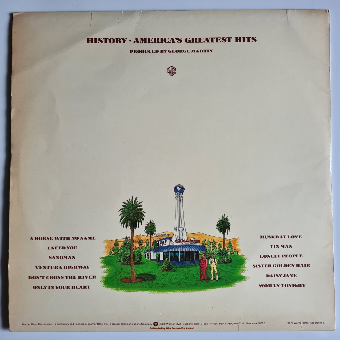 America – History: America's Greatest Hits - 1975 - Vinyl Record LP