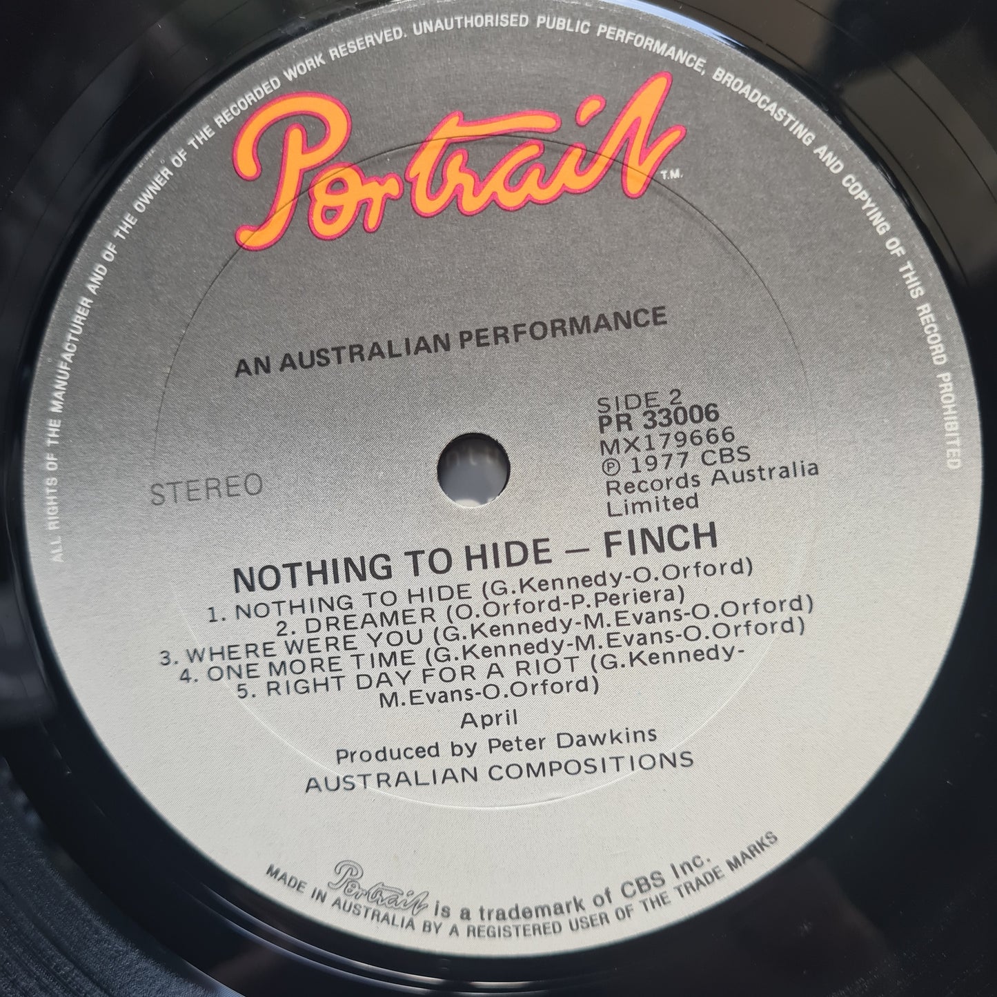 Finch – Nothing To Hide - 1978 (Oz Hard Rock Gem!) - Vinyl Record LP (AC/DC related) Mark Evans