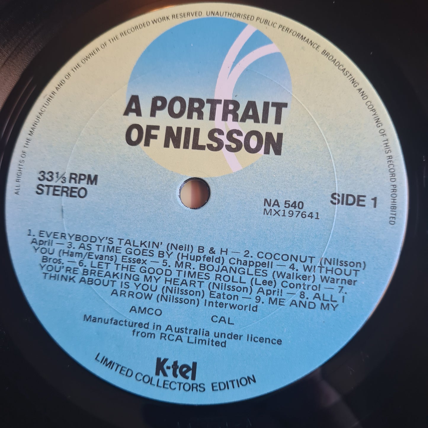 Harry Nilsson – Portrait Of Nilsson-18 Of His Greatest Hits - 1988 - Vinyl Record LP