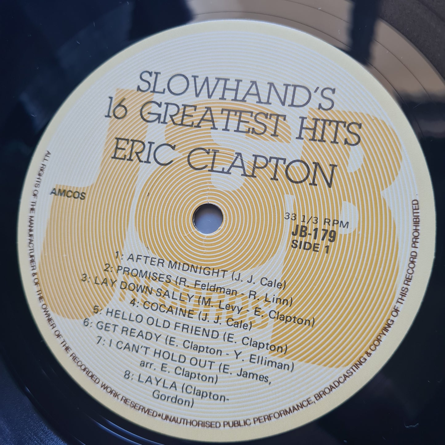 Eric Clapton – Slowhand's 16 Greatest Hits - 1985 - Vinyl Record LP (near mint)