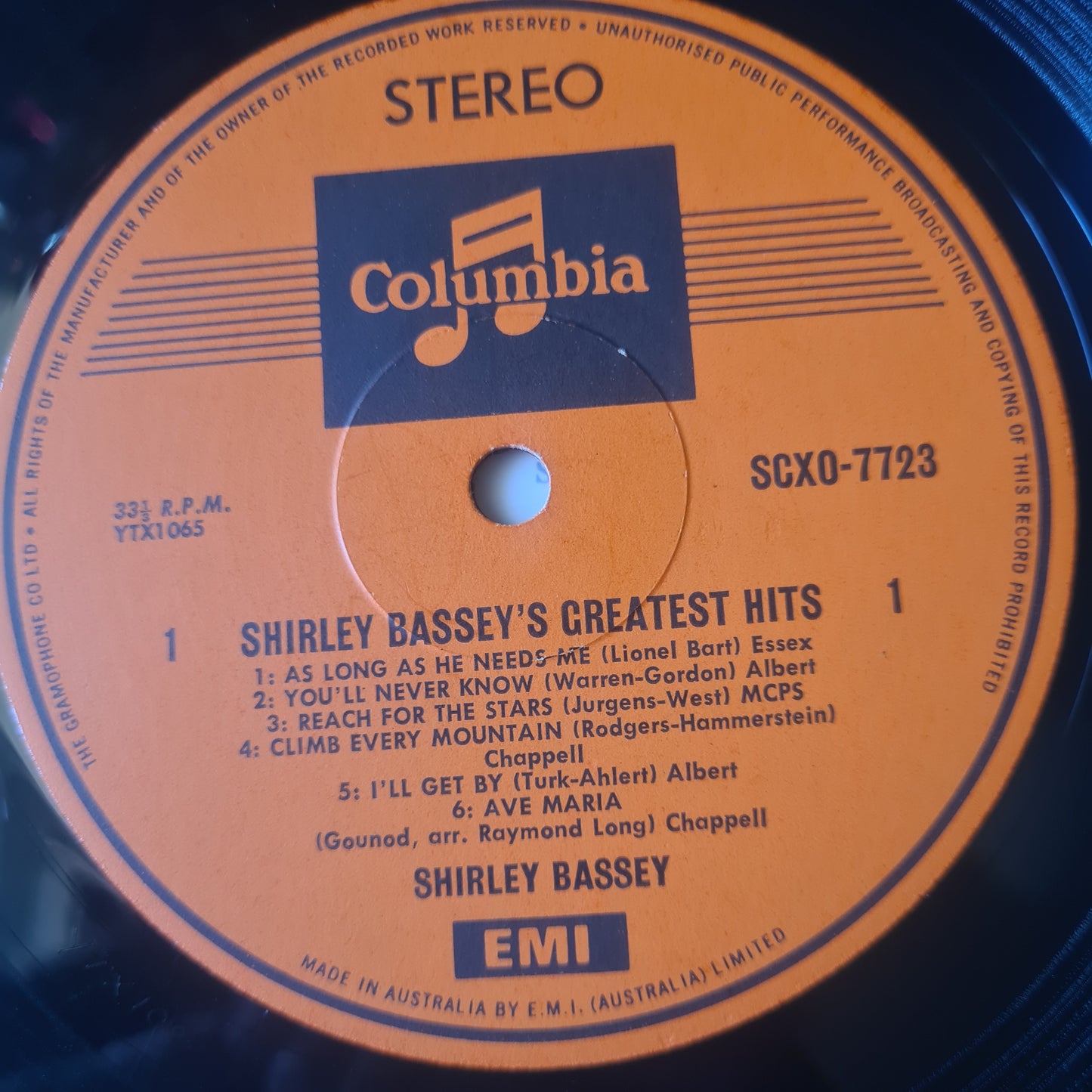 Shirley Bassey – Shirley Bassey's Greatest Hits - 1968 - Vinyl Record LP