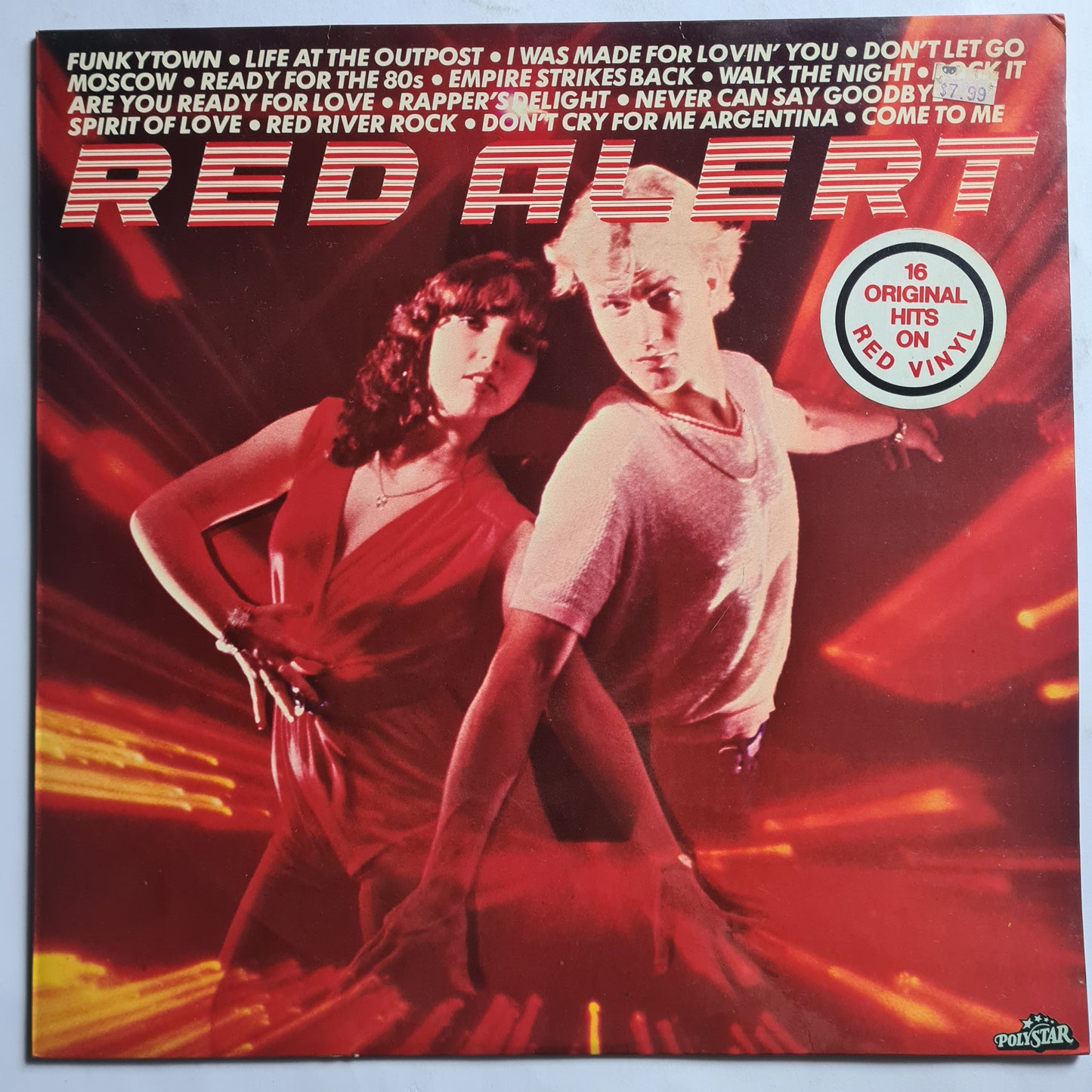 Various Artists (KISS, etc) – Red Alert: 16 Original Disco Hits - 1980 (Red Vinyl) - Vinyl Record LP