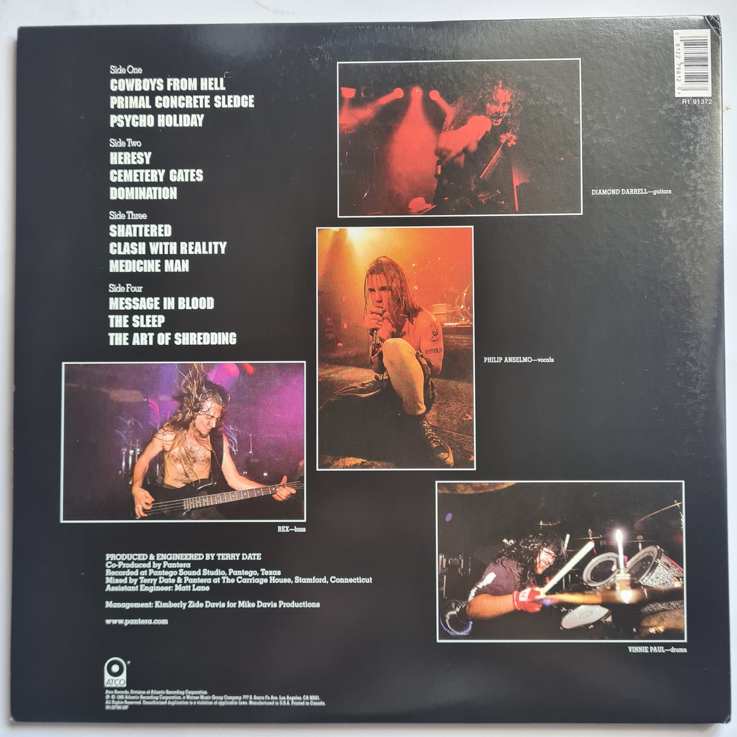 Pantera – Cowboys From Hell - 1990 (2010 USA Pressing- Gatefold 2LP) - Vinyl Record