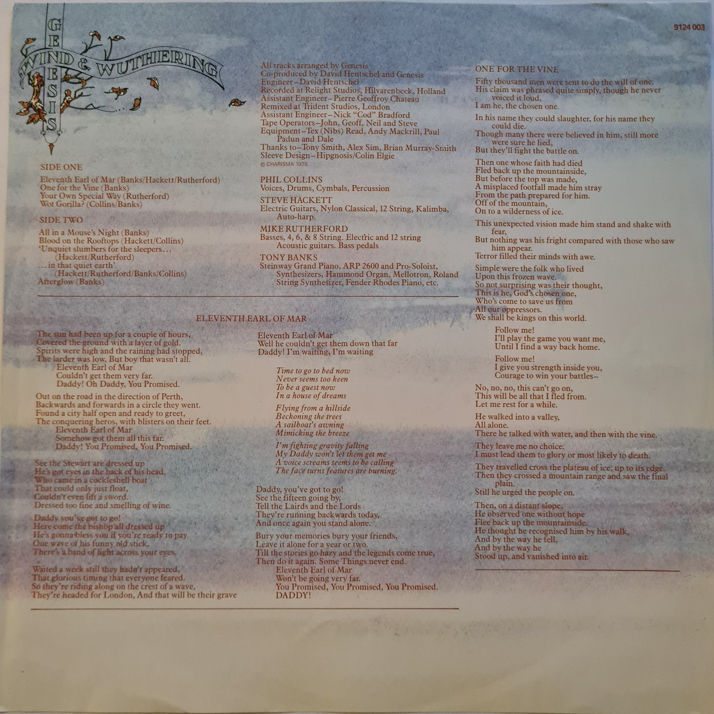 Genesis (Phil Collins) – Wind & Wuthering - 1977 - Vinyl Record LP