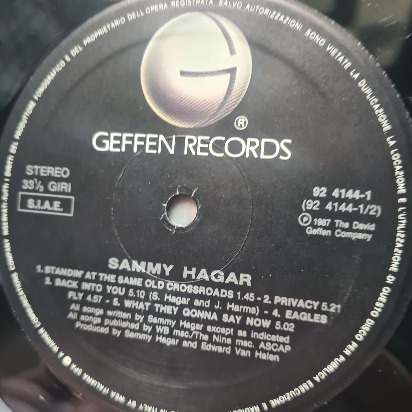 Sammy Hagar – Sammy Hagar - 1987 (Italian Pressing) - Vinyl Record LP