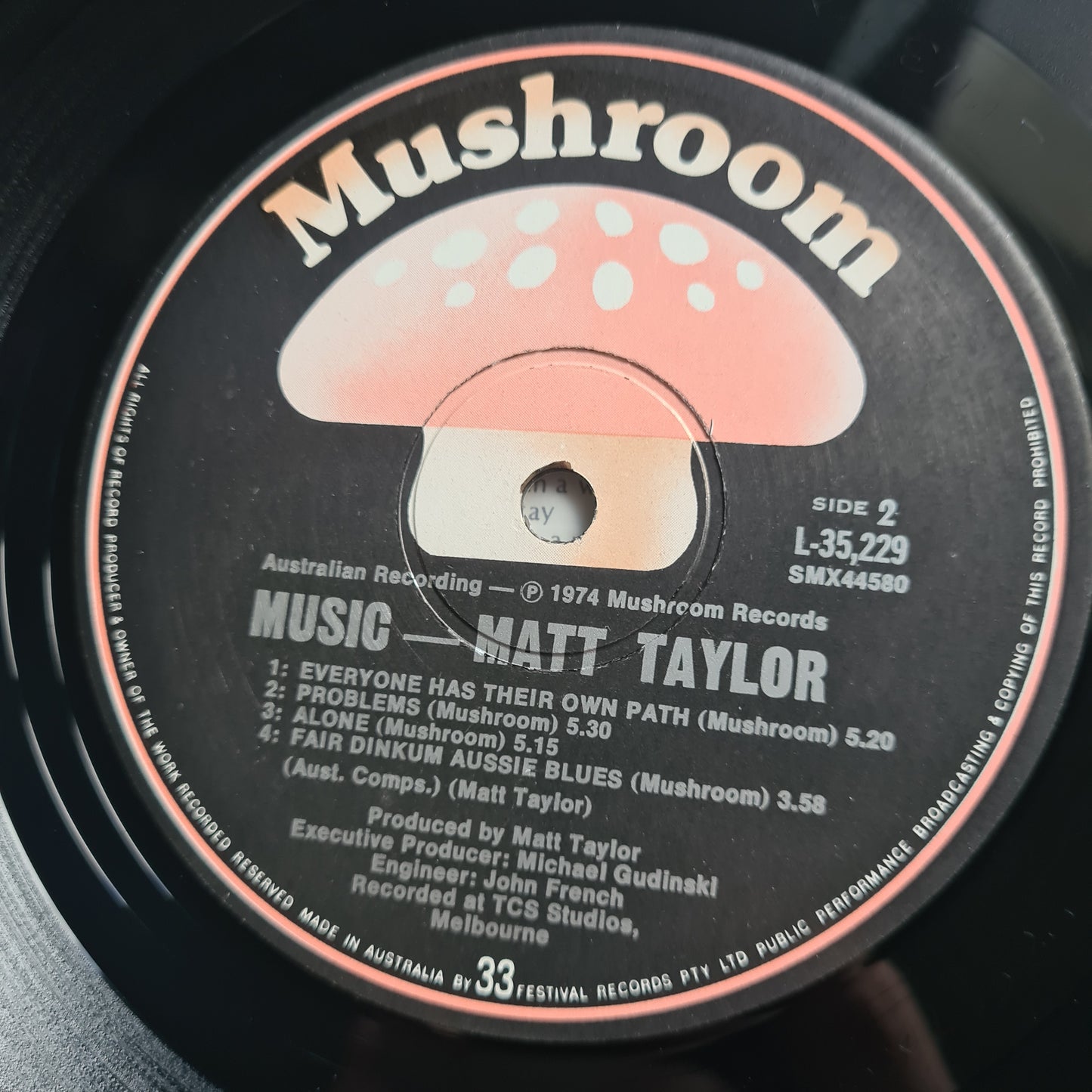 Matt Taylor – Music - 1974 - Vinyl Record LP