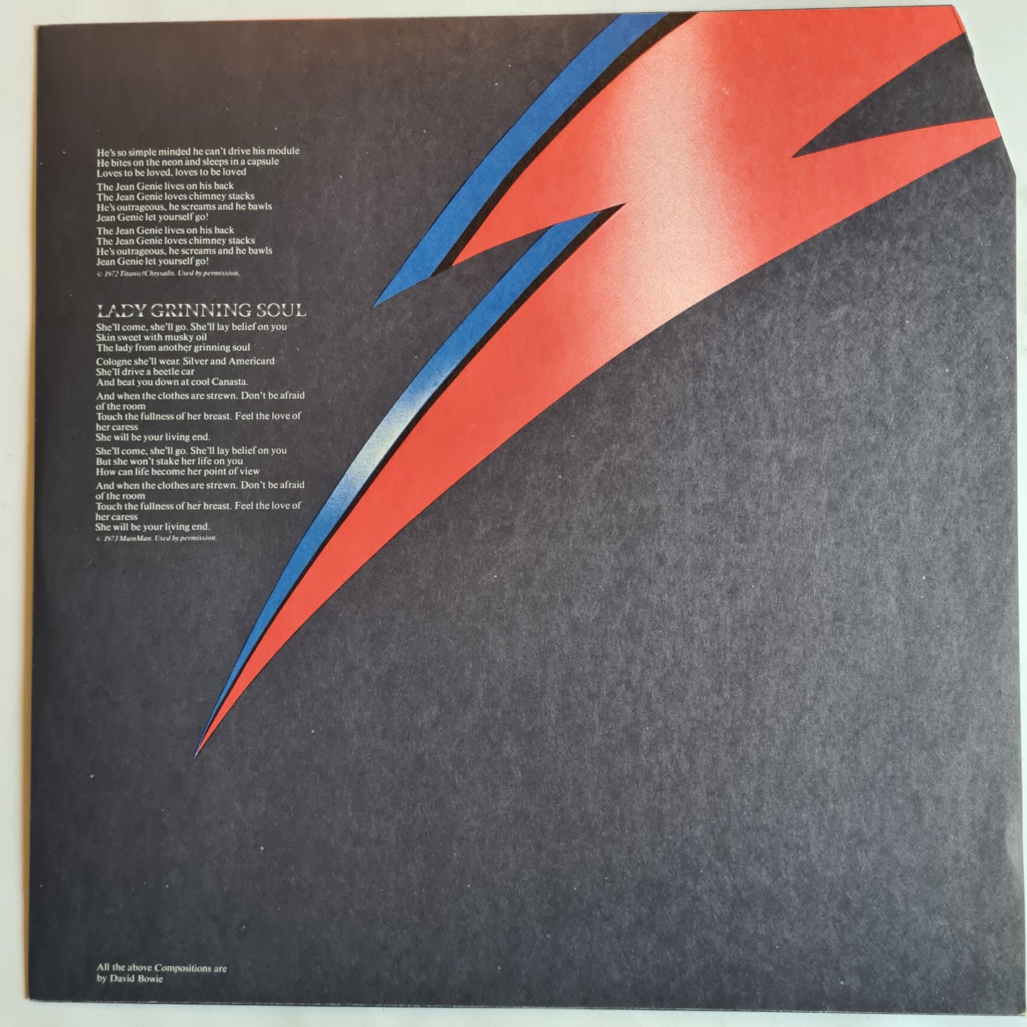 David Bowie – Aladdin Sane - 1973 (1978 Australian Pressing) - Vinyl Record LP (near mint)