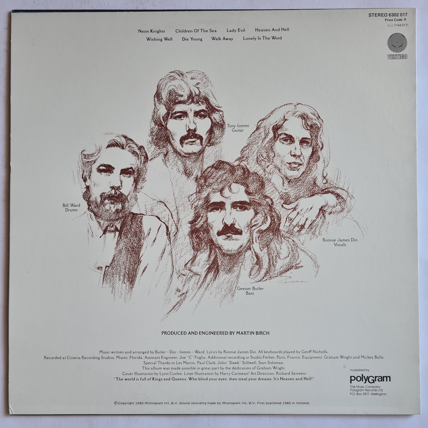 Black Sabbath – Heaven & Hell - 1980 - Vinyl Record LP (near mint)