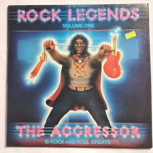 Various Artists (KISS,Thin Lizzy,Toto, etc) – Rock Legends Volume One : The Aggressor - 1985 - Vinyl Record LP