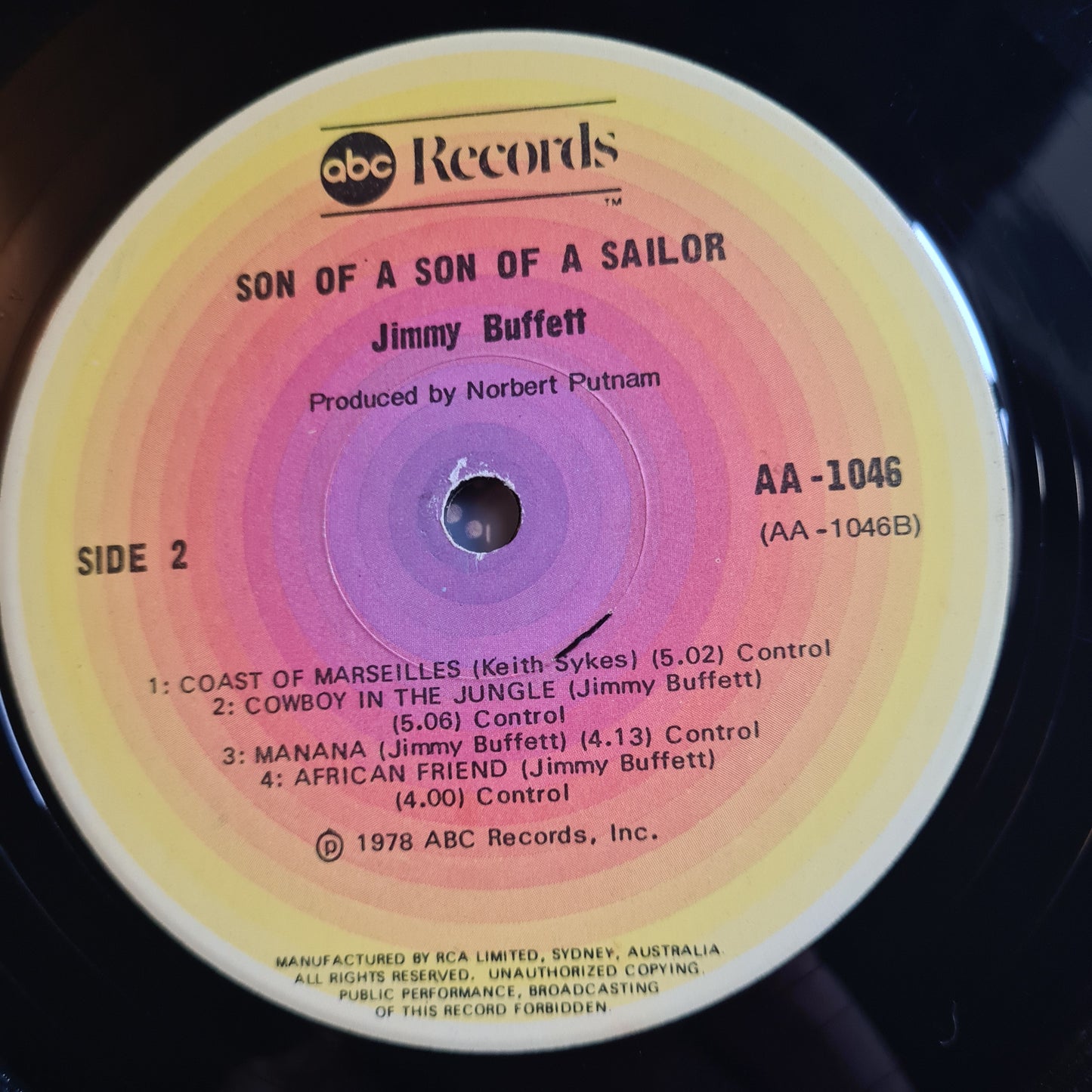 Jimmy Buffett – Son Of A Son Of A Sailor - 1978 - Vinyl Record LP