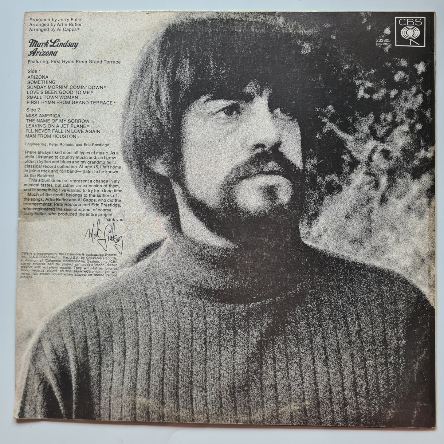 Mark Lindsay – Arizona - 1969 - Vinyl Record LP