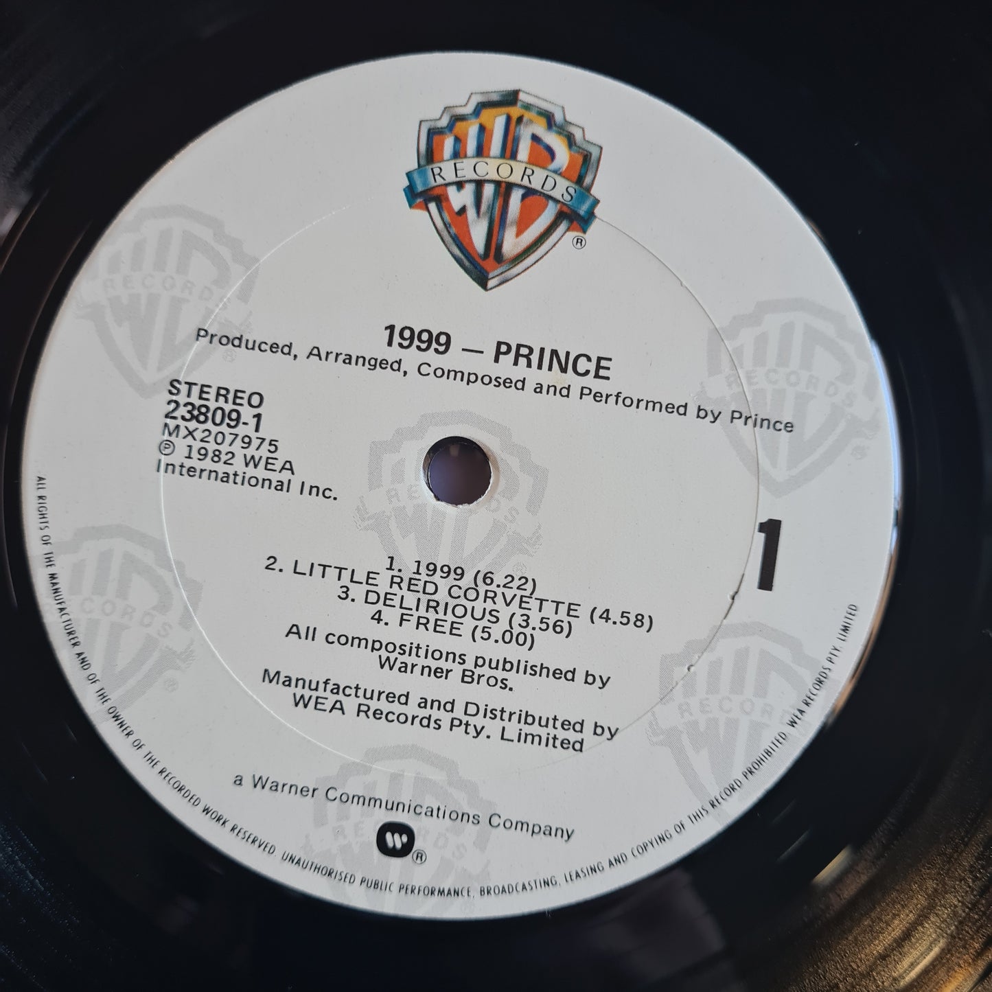 Prince – 1999 - 1982 (1983 Single LP Version Australian Pressing) Vinyl Record (near mint)