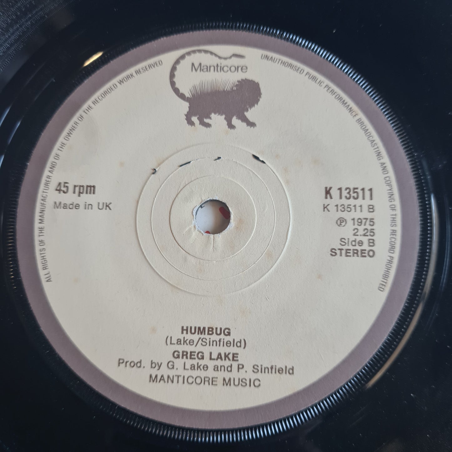 Greg Lake – I Believe In Father Christmas - 1975 - Vinyl Record 7" Single