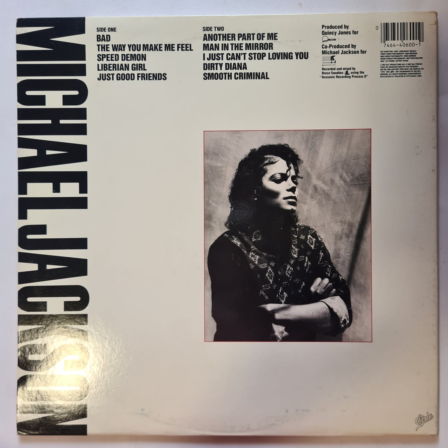 Michael Jackson – Bad - 1987 (Gatefold) - Vinyl Record LP (near mint)