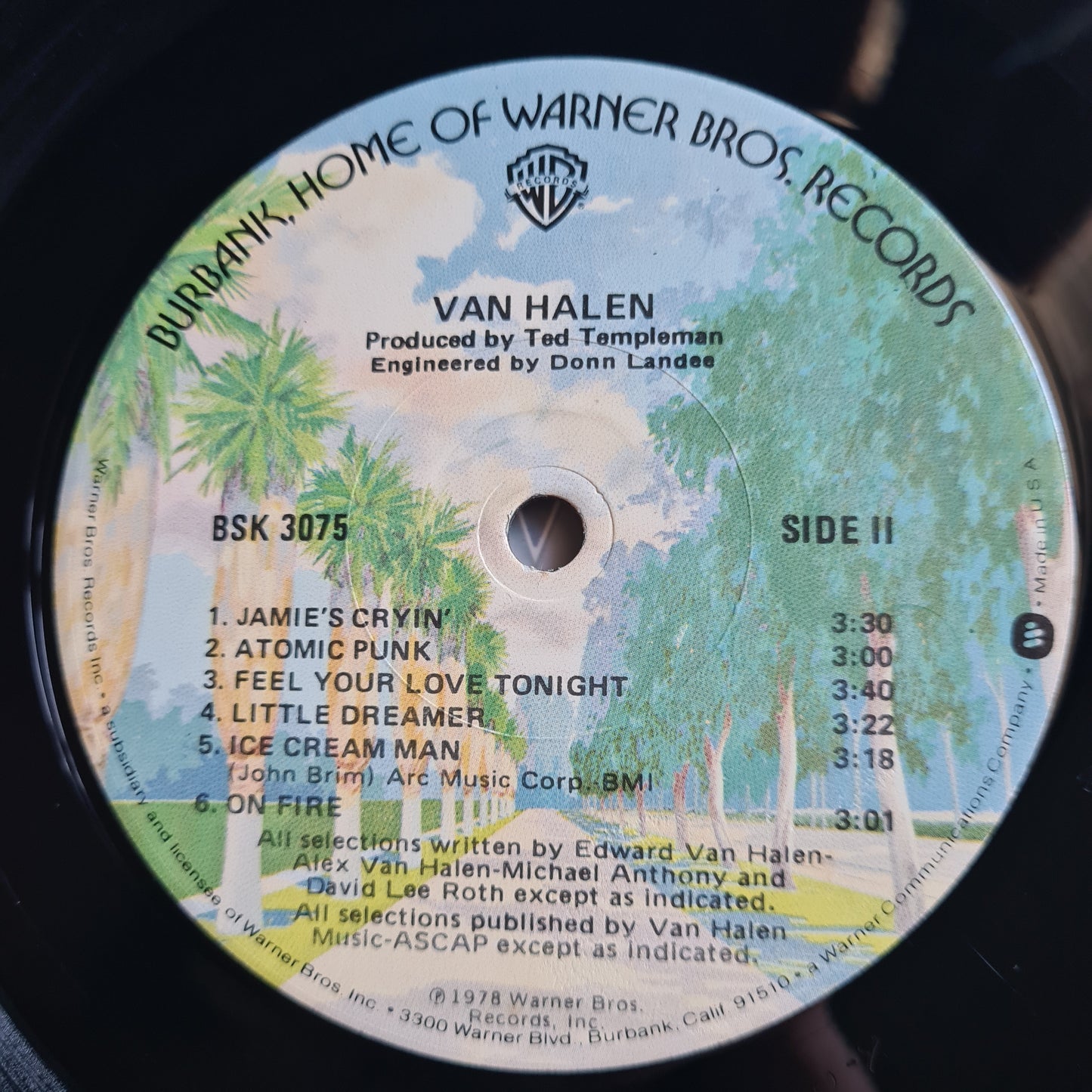 Van Halen – Van Halen - 1978 (FIRST USA Pressing) - Vinyl Record LP *RARE Palm Tree Label*