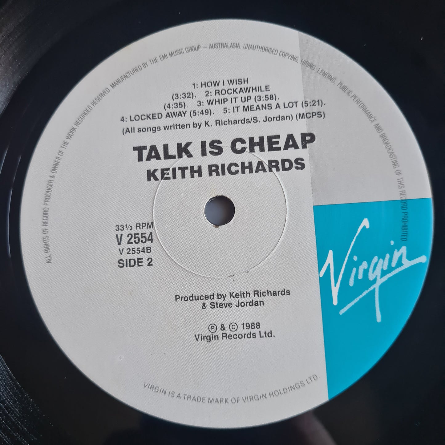 Keith Richards (Rolling Stones) – Talk Is Cheap - 1988 - Vinyl Record LP (near mint)