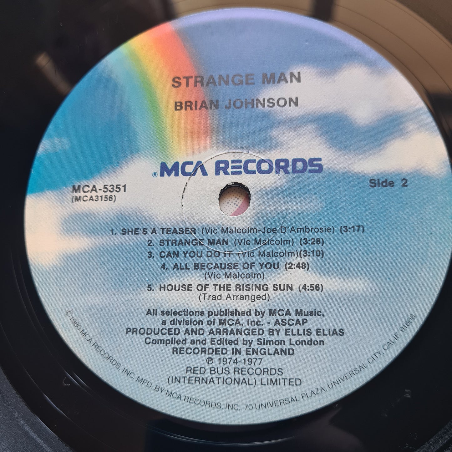 Brian Johnson (Geordie, AC/DC) – Strange Man - 1982 - Vinyl Record LP