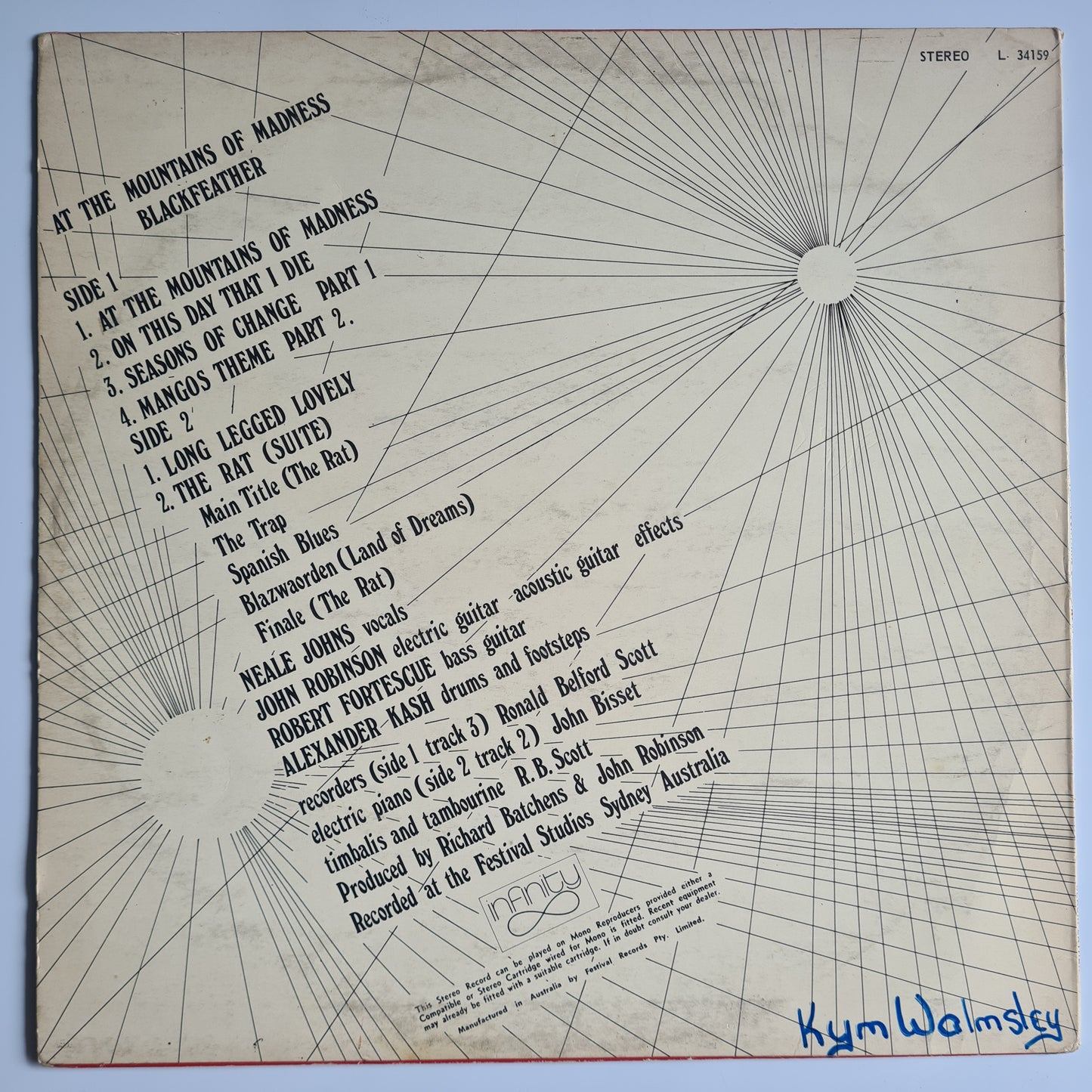 Blackfeather – At The Mountains Of Madness - 1971 (3rd Australian map pressing) - Vinyl Record LP *RARE*