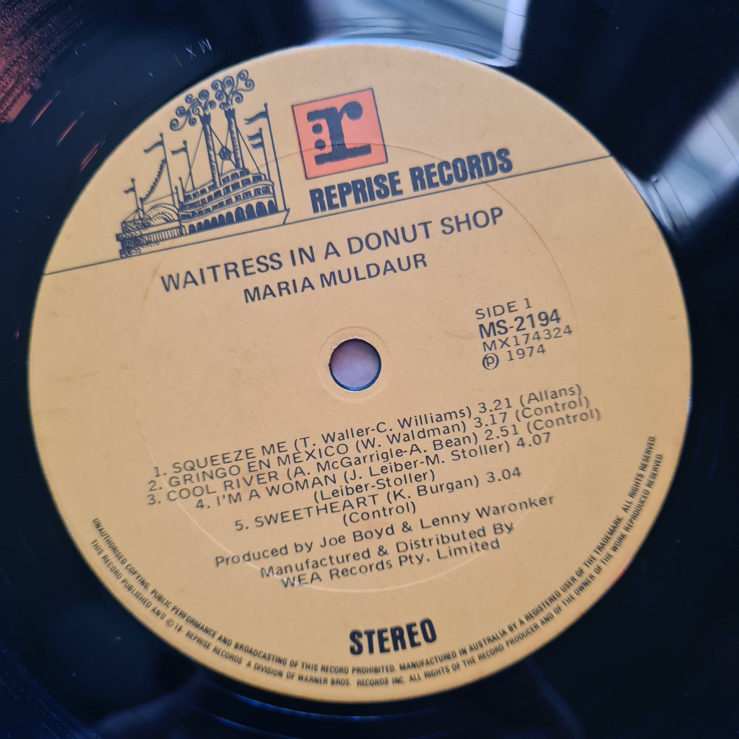 Maria Muldaur – Waitress In The Donut Shop - 1974 - Vinyl Record LP