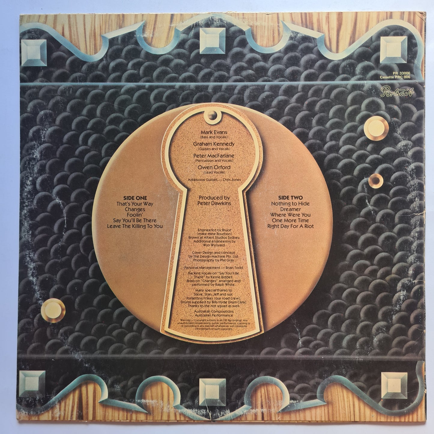 Finch – Nothing To Hide - 1978 (Oz Hard Rock Gem!) - Vinyl Record LP (AC/DC related) Mark Evans