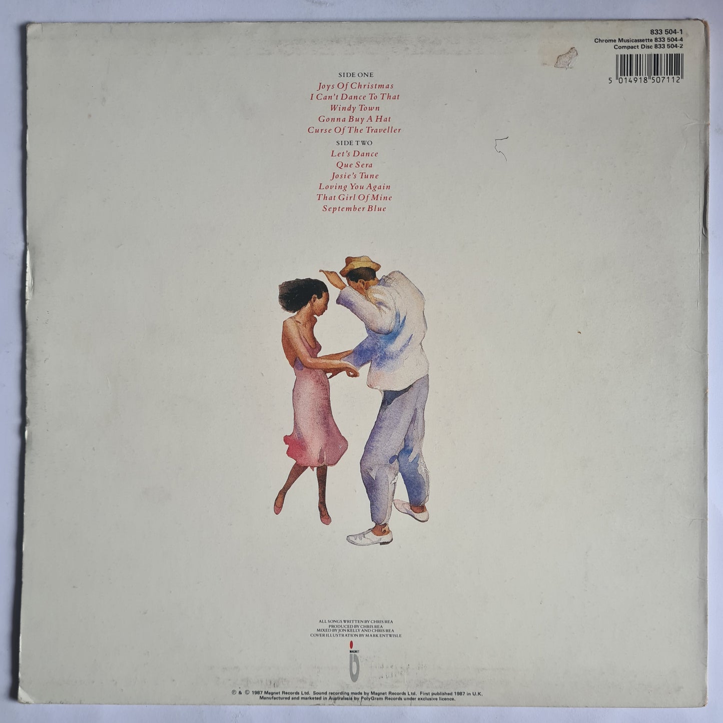 Chris Rea – Dancing With Strangers - 1987 - Vinyl Record LP