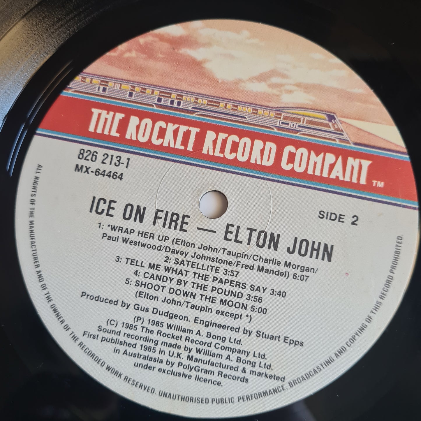 Elton John – Ice On Fire - 1985 - Vinyl Record LP