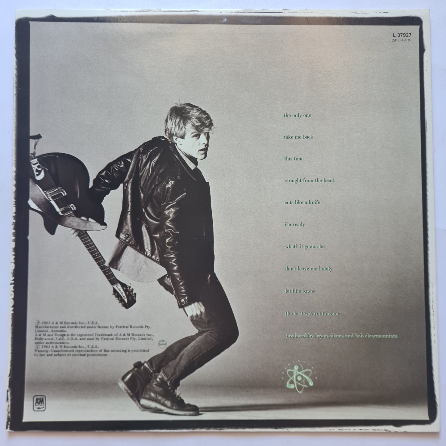 Bryan Adams – Cuts Like A Knife - 1983 - Vinyl Record LP (near mint)