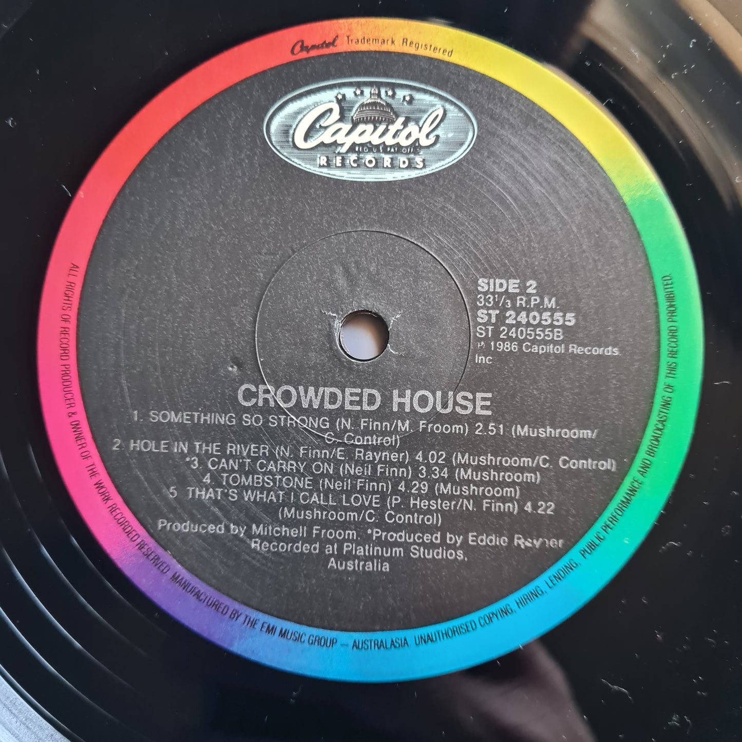 Crowded House – Crowded House - 1986 - Vinyl Record LP