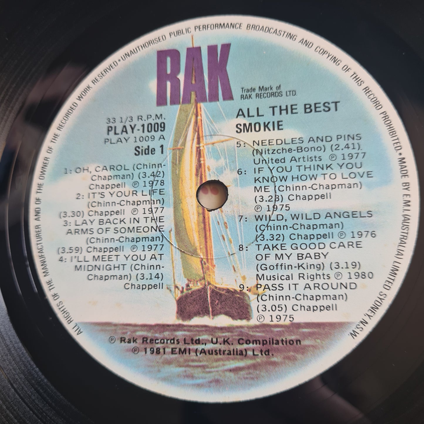 Smokie – All The Best (Greatest Hits) - 1981 - Vinyl Record LP