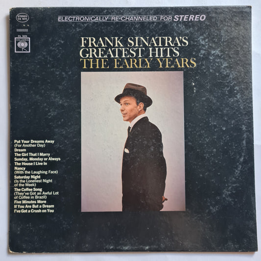 Frank Sinatra –  Frank Sinatra's Greatest Hits The Early Years - 1966 - Vinyl Record LP (Copy)