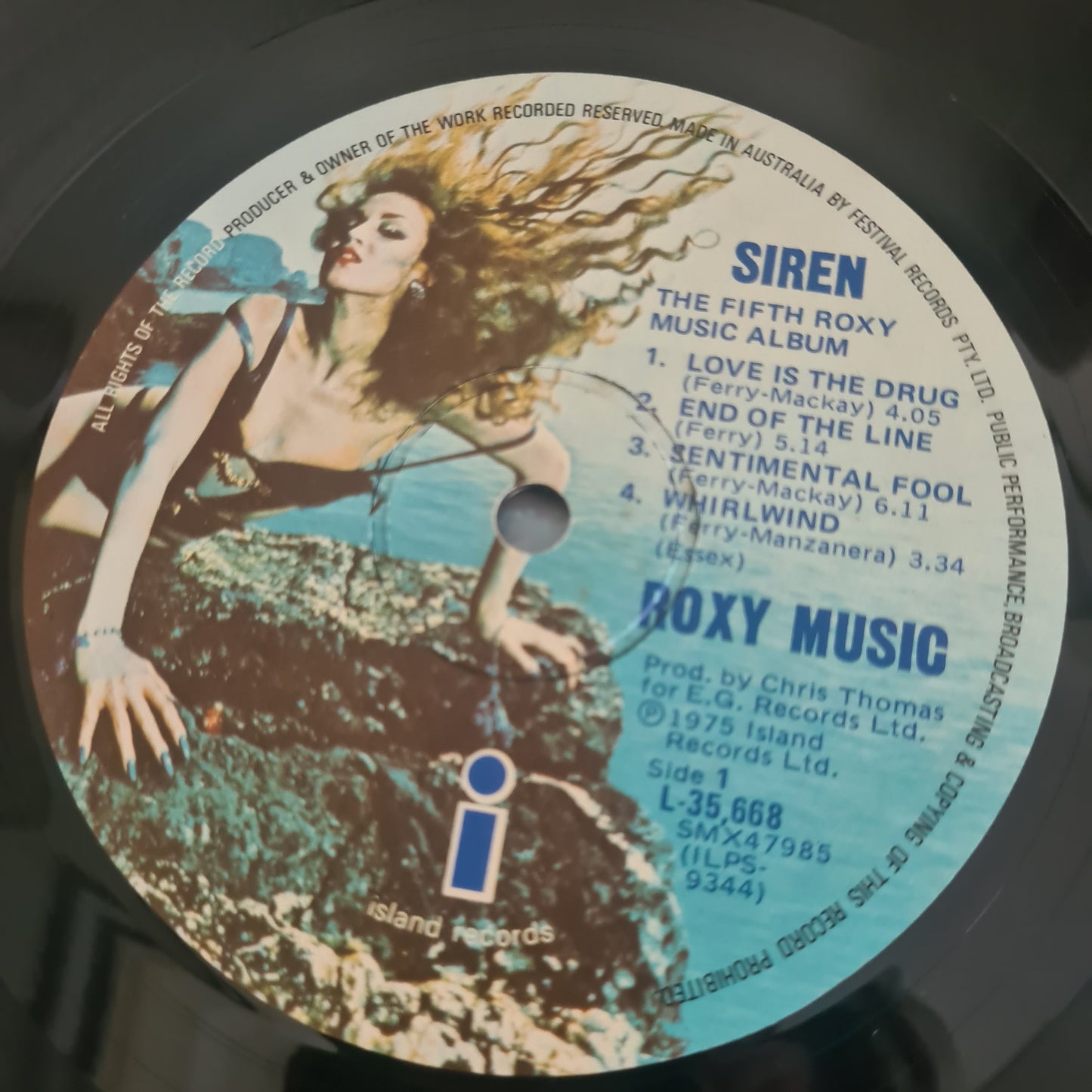 Roxy Music  – Siren - 1975 - Vinyl Record LP