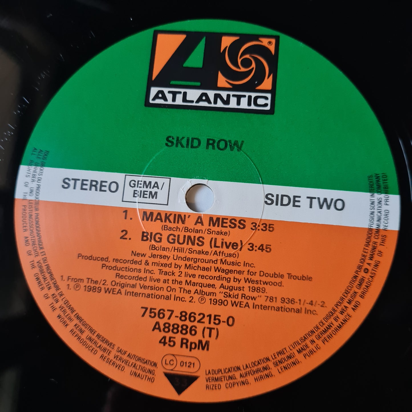 Skid Row –  I Remember You - 1989 (German Pressing) - Vinyl Record 12", Maxi-Single