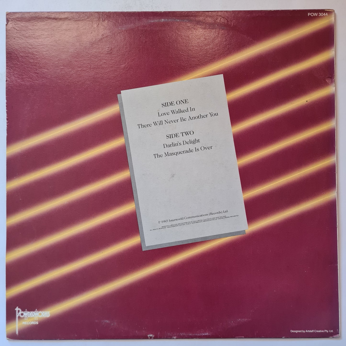 George Benson – The Masquerade Is Over - 1985 - Vinyl Record LP