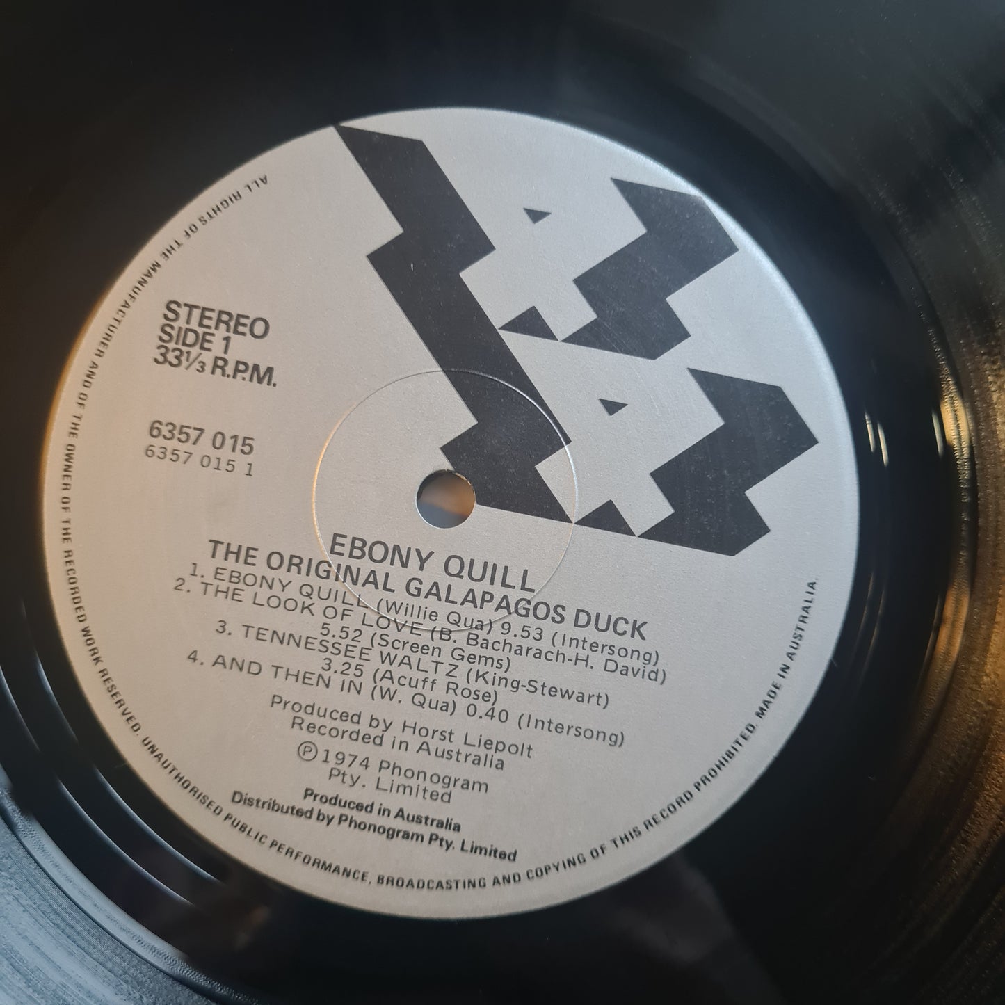 The Original Galapagos Duck – Ebony Quill - 1974 - Vinyl Record LP (near mint)