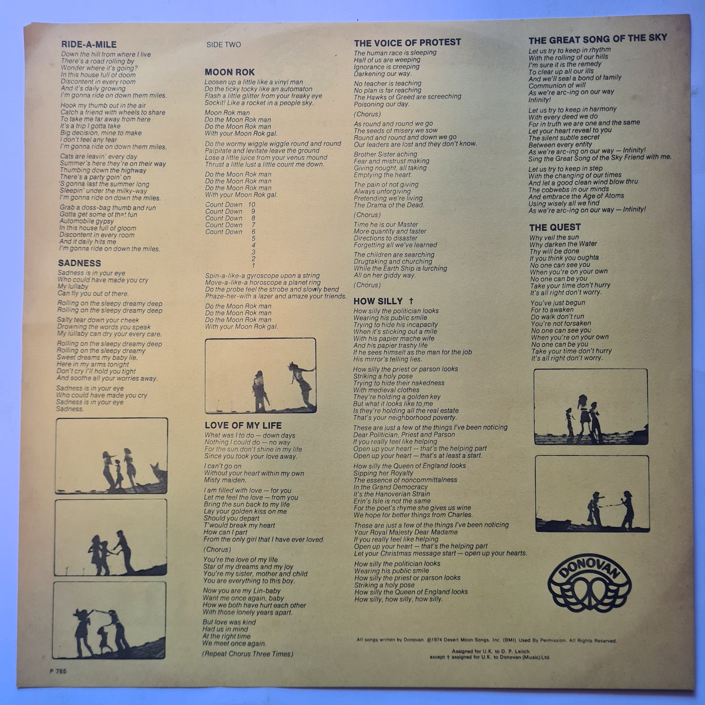 Donovan – 7Tease- 1974 - Vinyl Record LP