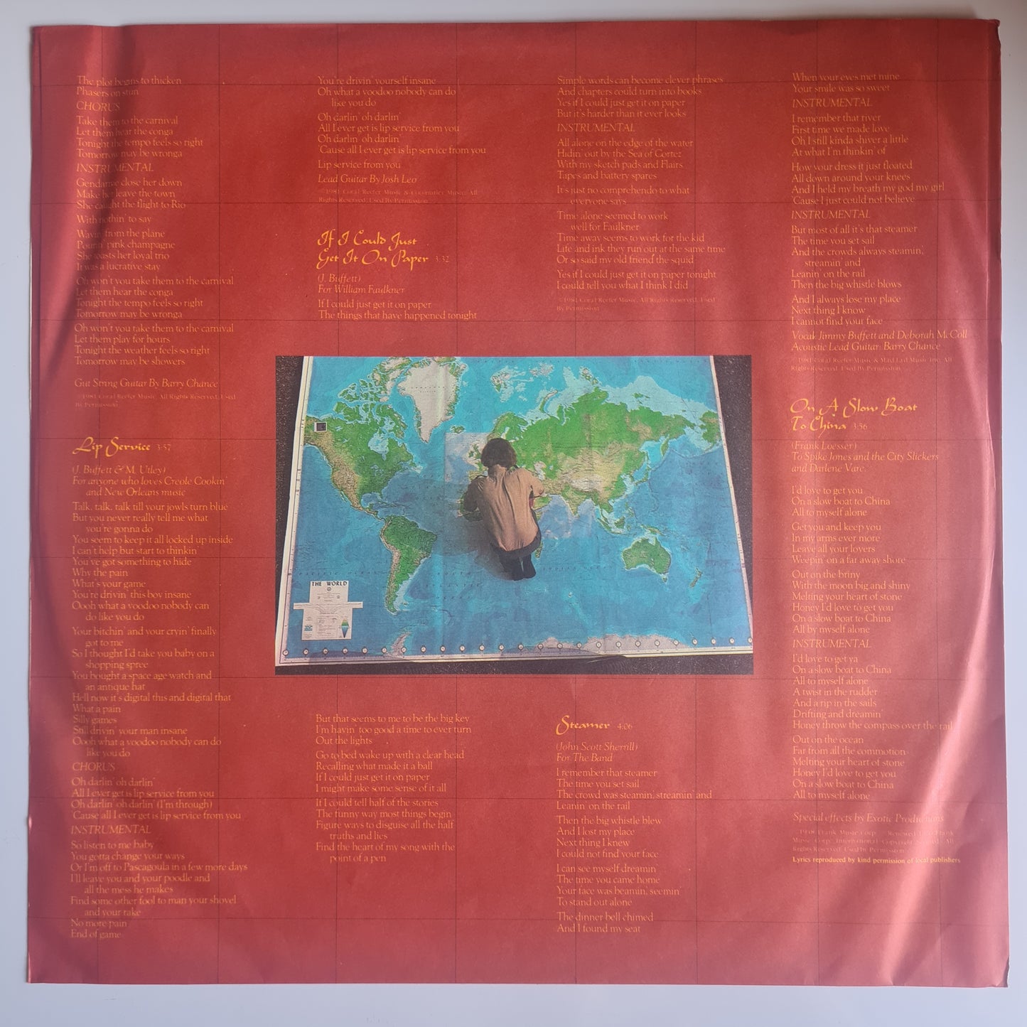 Jimmy Buffett – Somewhere Over China - 1981 - Vinyl Record LP