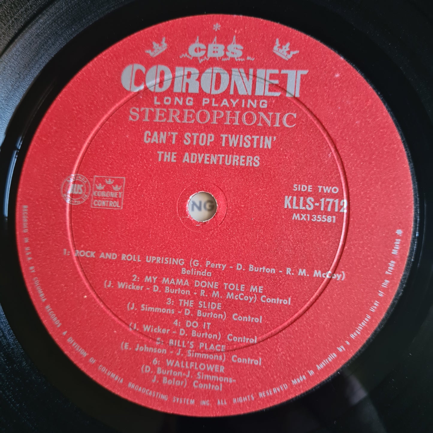 The Adventurers – Can't Stop Twistin' - 1961 - Vinyl Record LP