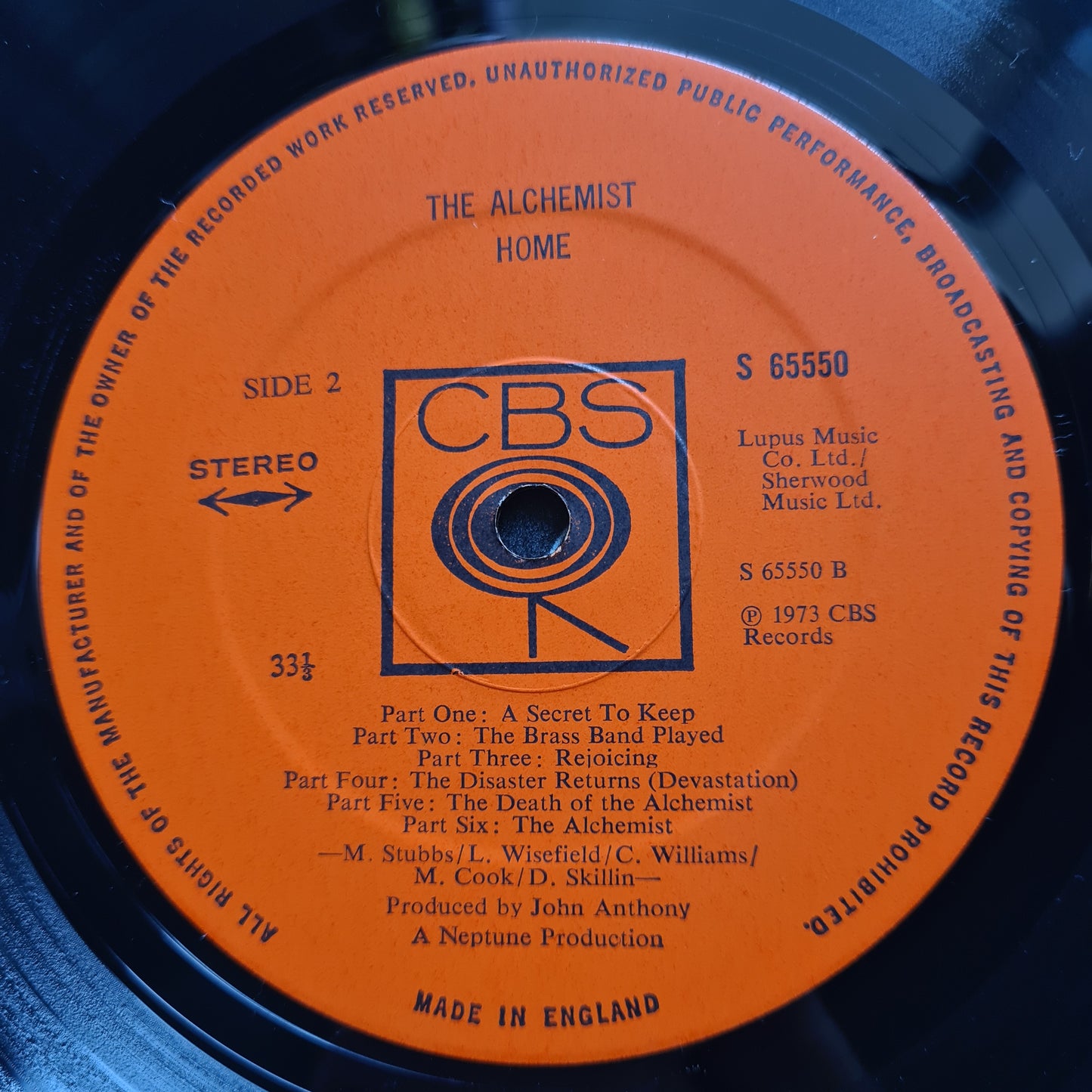 Home (Cliff Williams of AC/DC) – The Alchemist - 1973 (UK 1st Pressing) - Vinyl Record LP (near mint)