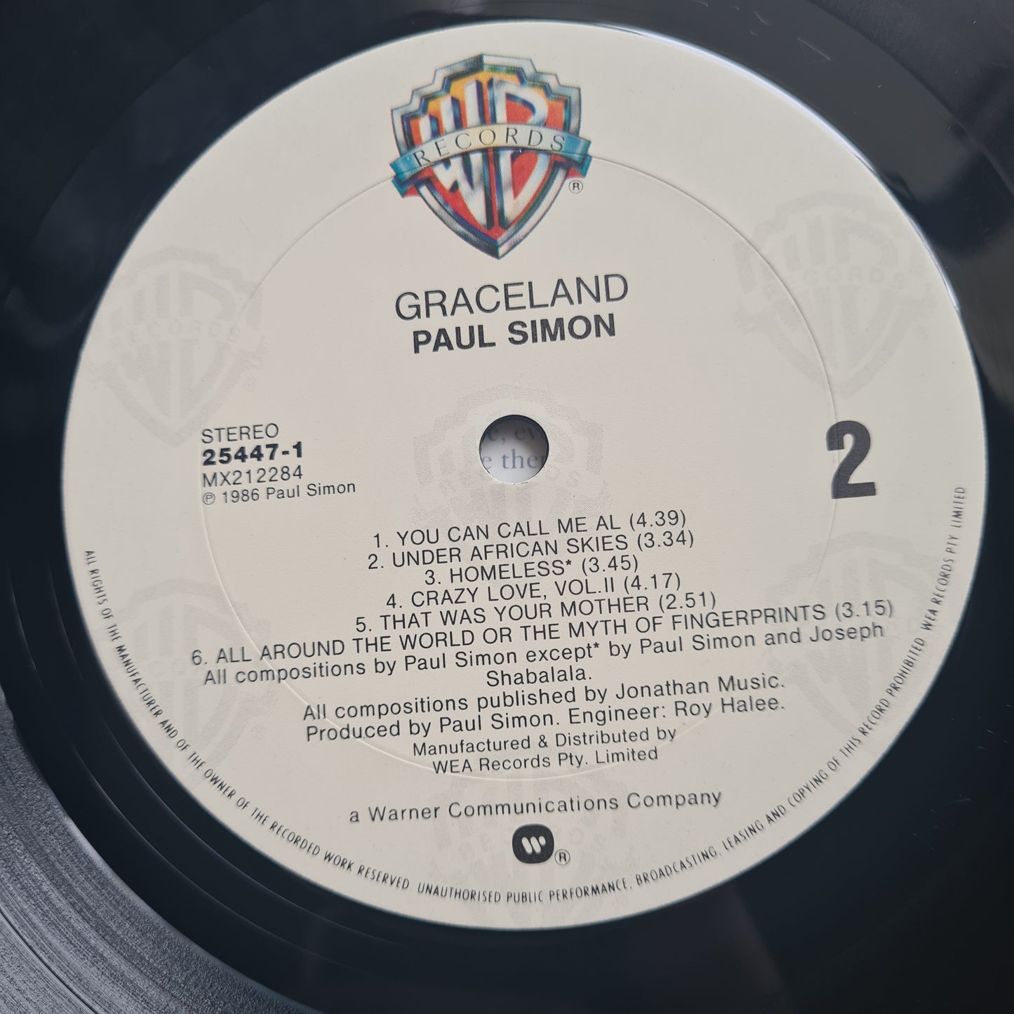 Paul Simon – Graceland - 1986 - Vinyl Record LP