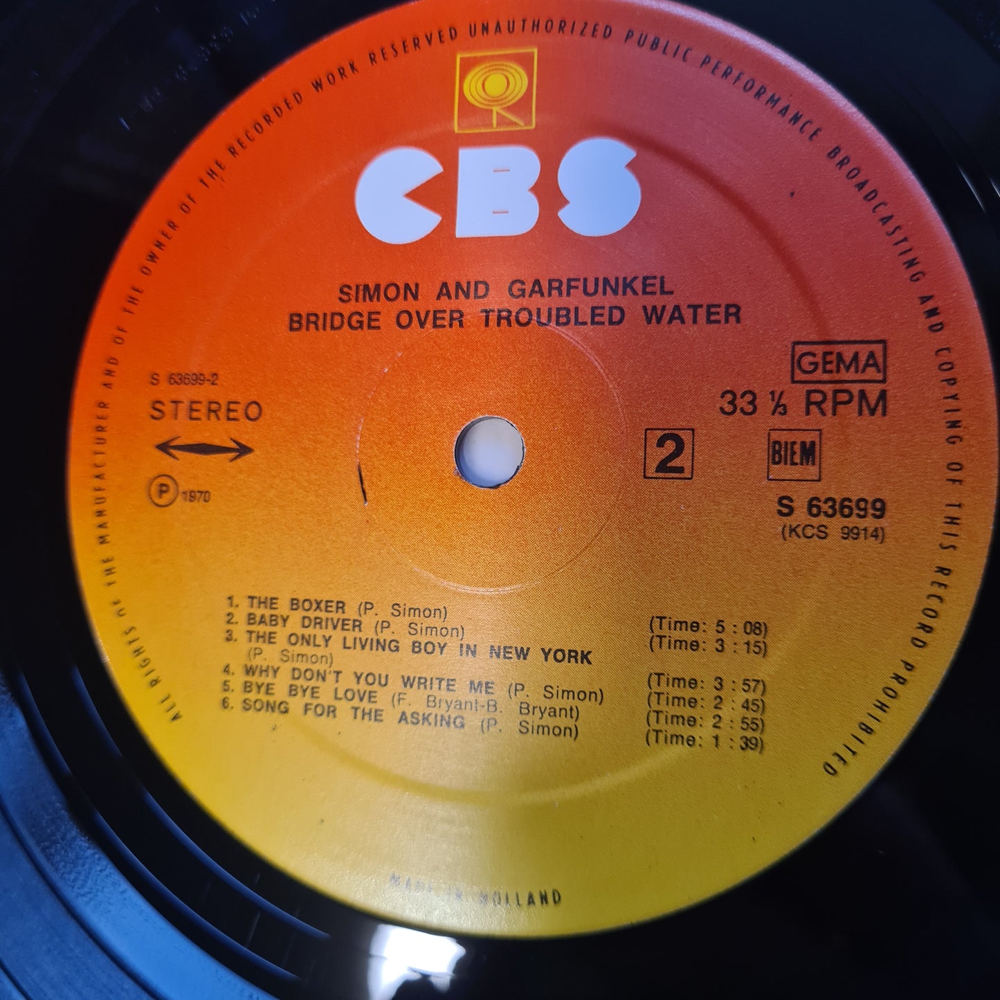 Simon & Garfunkel – Bridge Over Troubled Water (Netherlands Pressing) - 1970 - Vinyl Record LP