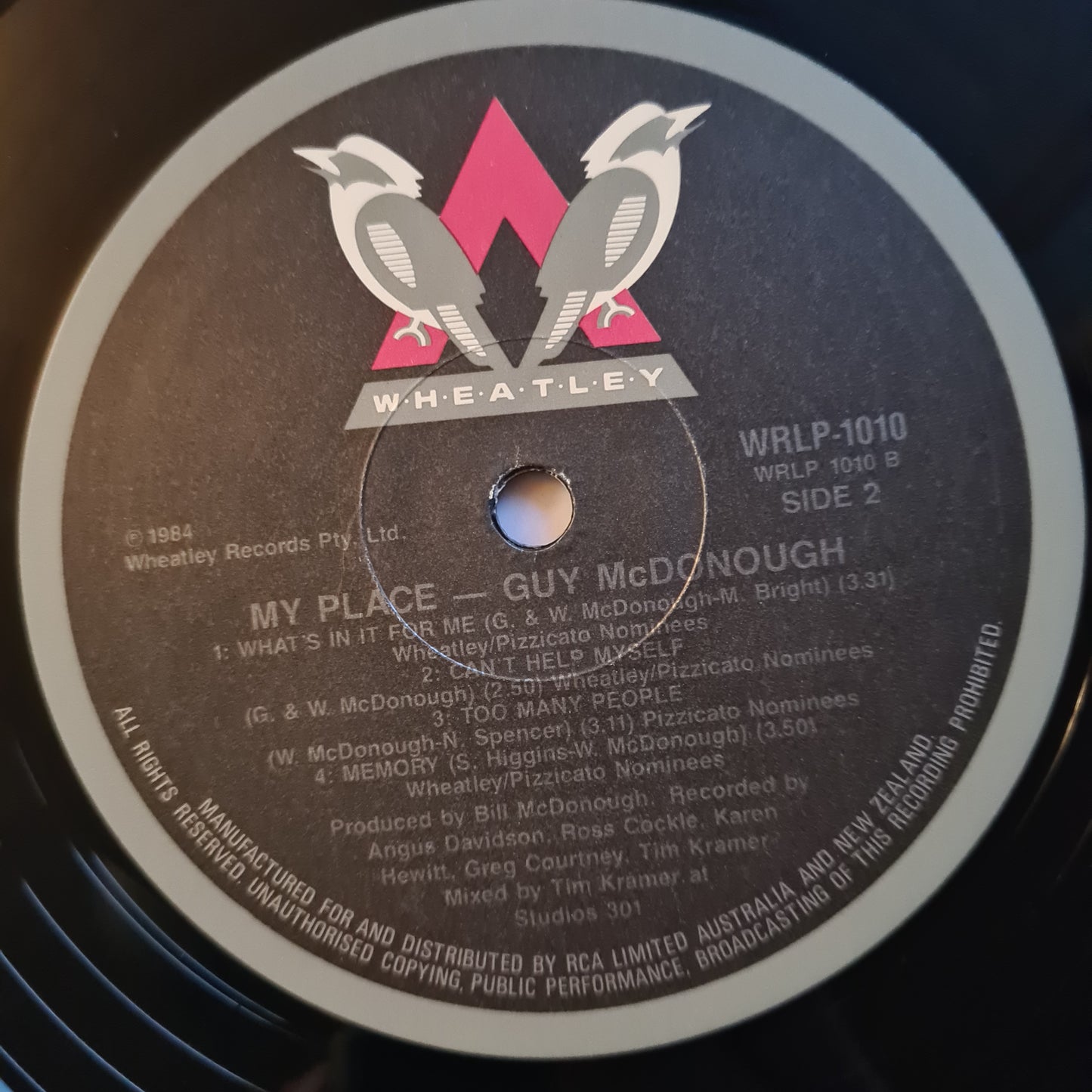 Guy McDonough (Australian Crawl) – My Place - 1984 - Vinyl Record LP (EX)