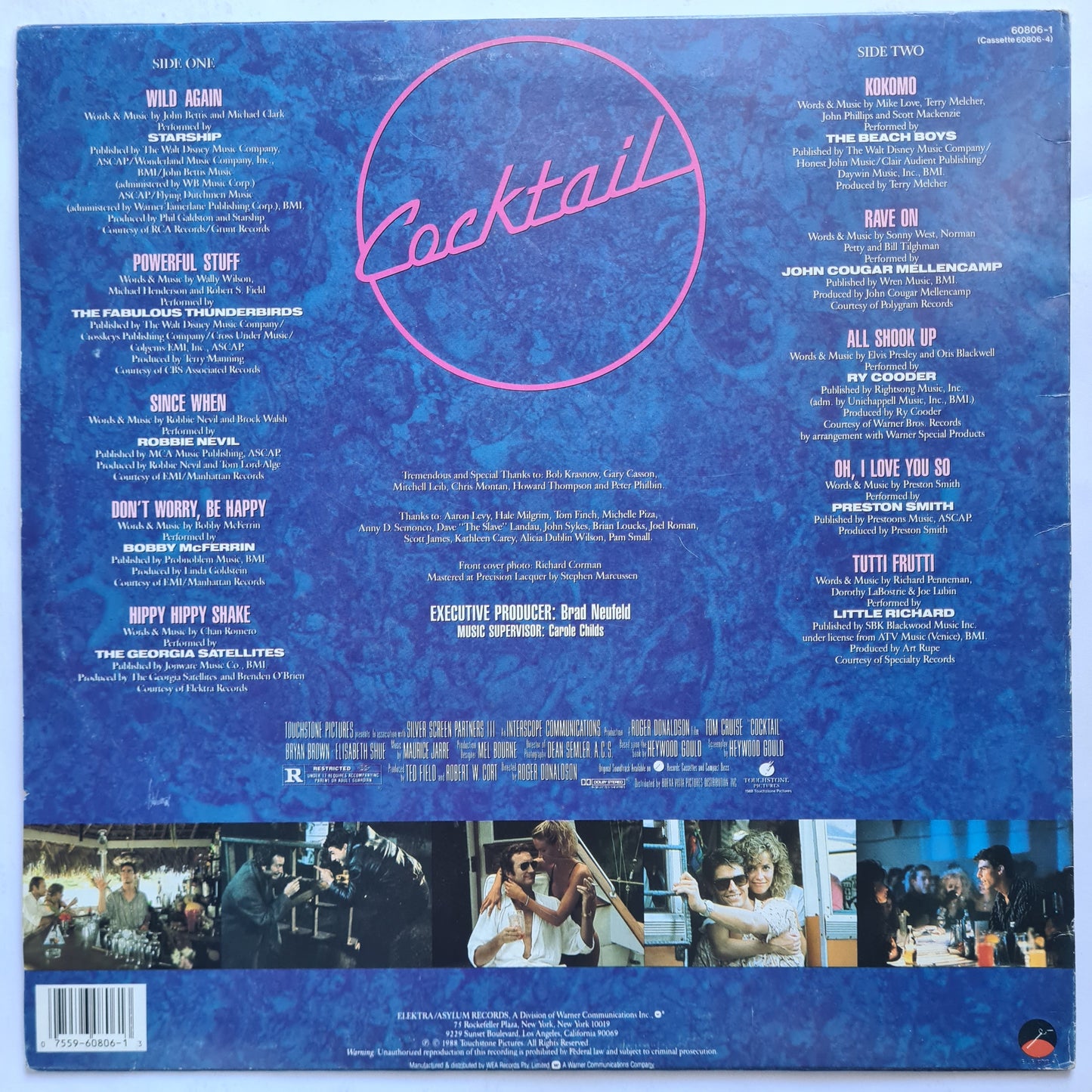 Cocktail – Original Soundtrack From The Motion Picture - 1988 - Vinyl Record LP