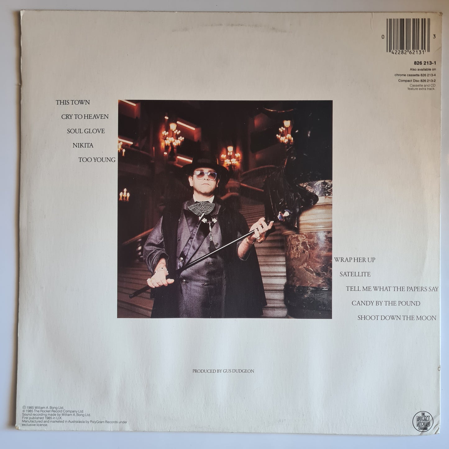 Elton John – Ice On Fire - 1985 - Vinyl Record LP