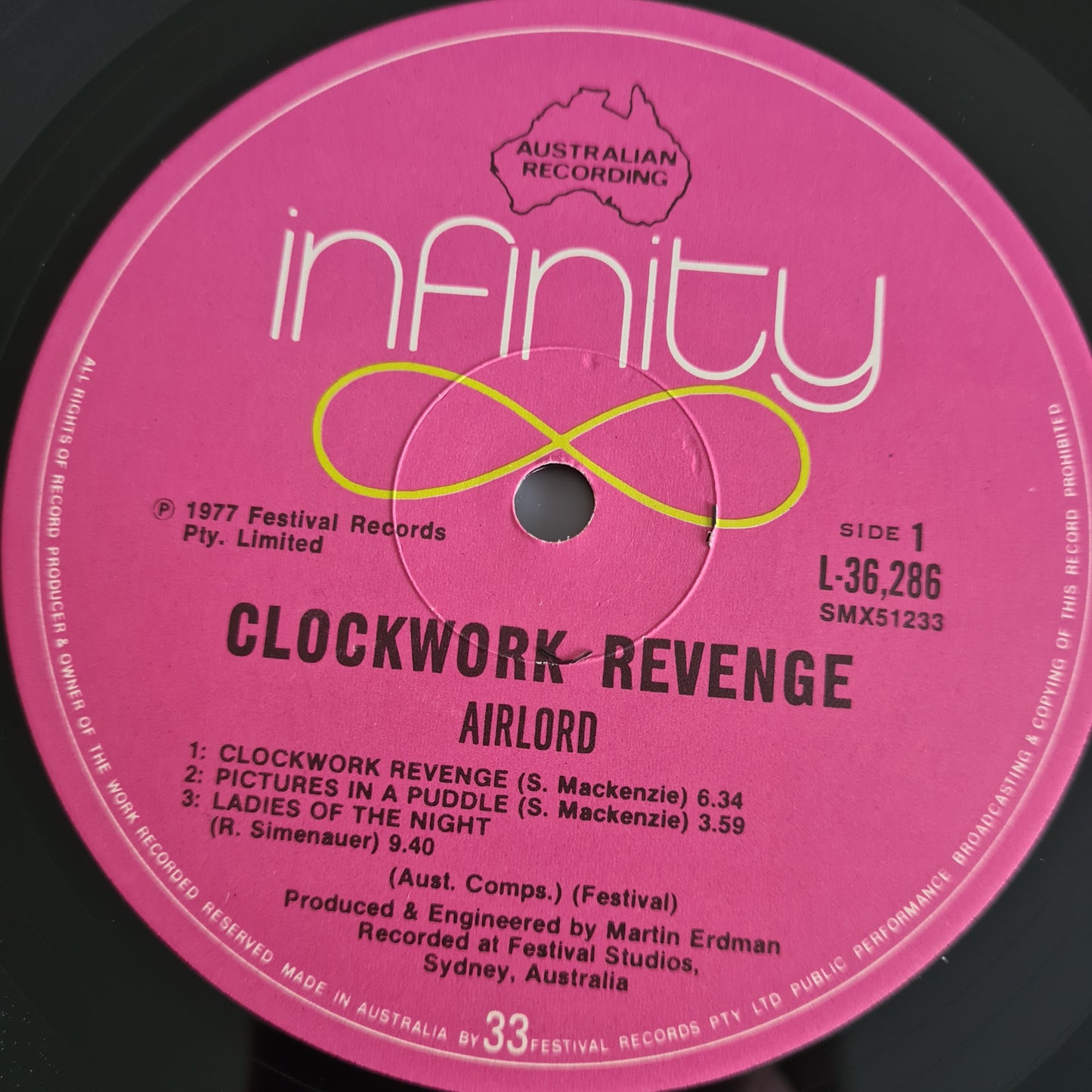 Airlord – Clockwork Revenge - 1977 - Vinyl Record LP (near mint) *New Zealand Prog Rock*