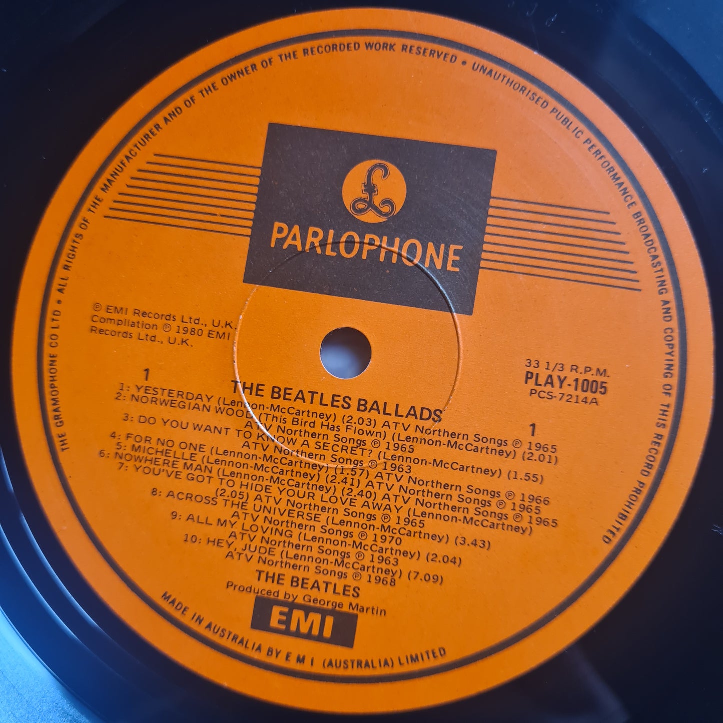 The Beatles – The Beatles Ballads - 1981 - Vinyl Record LP