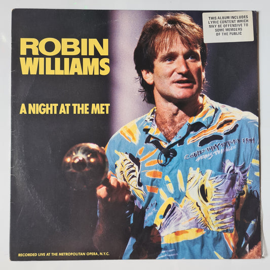 Robin Williams –  A Night At The Met - 1986 - Vinyl Record LP (Stand-Up Comedy)