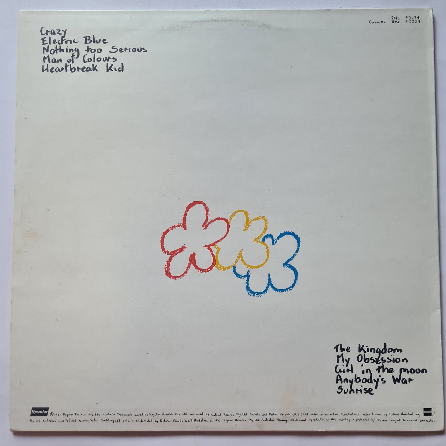 Icehouse – Man Of Colours - 1987 - Vinyl Record LP