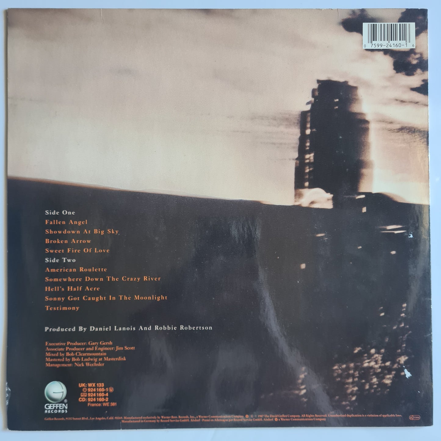 Robbie Robertson – Robbie Robertson - 1987 (European pressing) - Vinyl Record LP