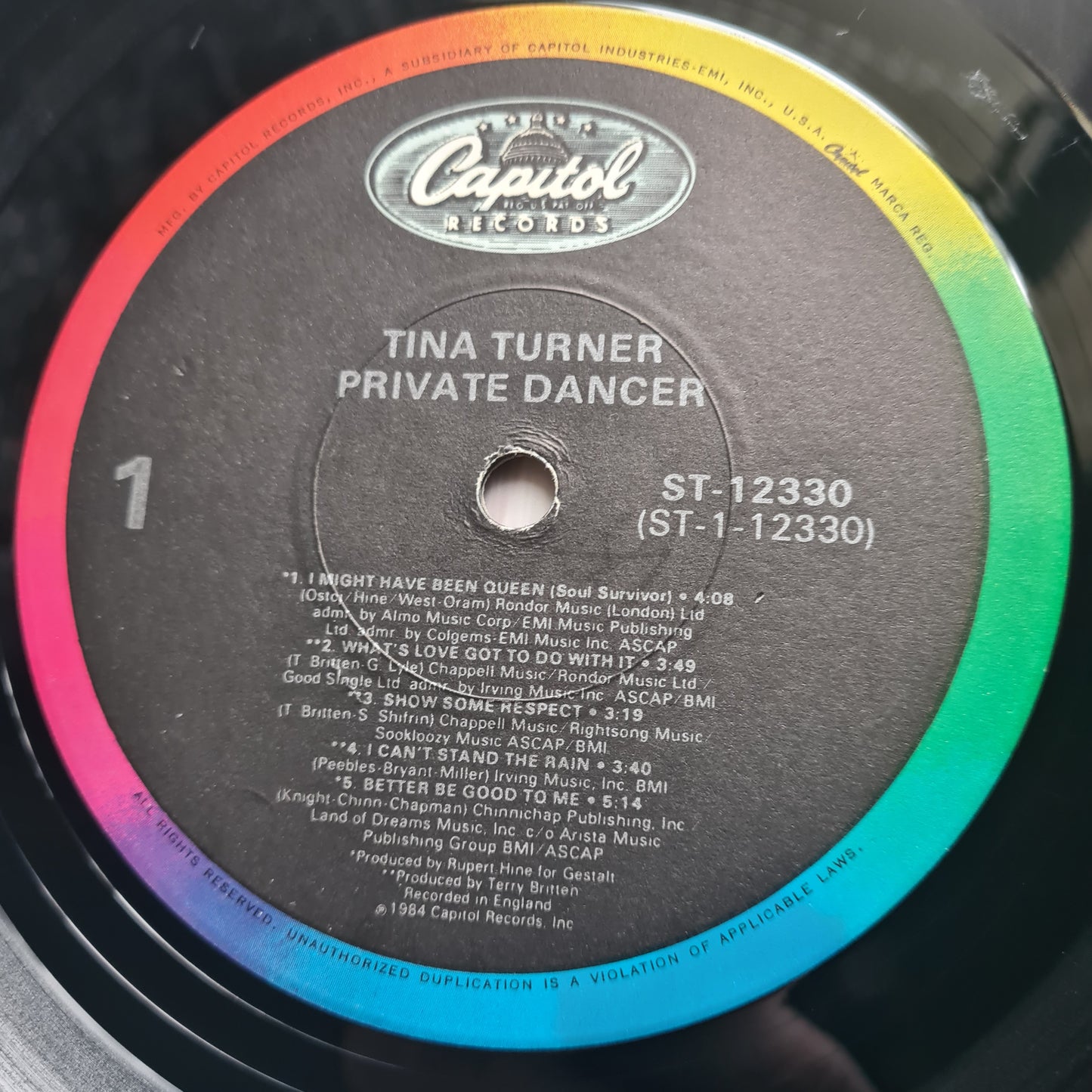 Tina Turner – Private Dancer - 1984 - Vinyl Record LP