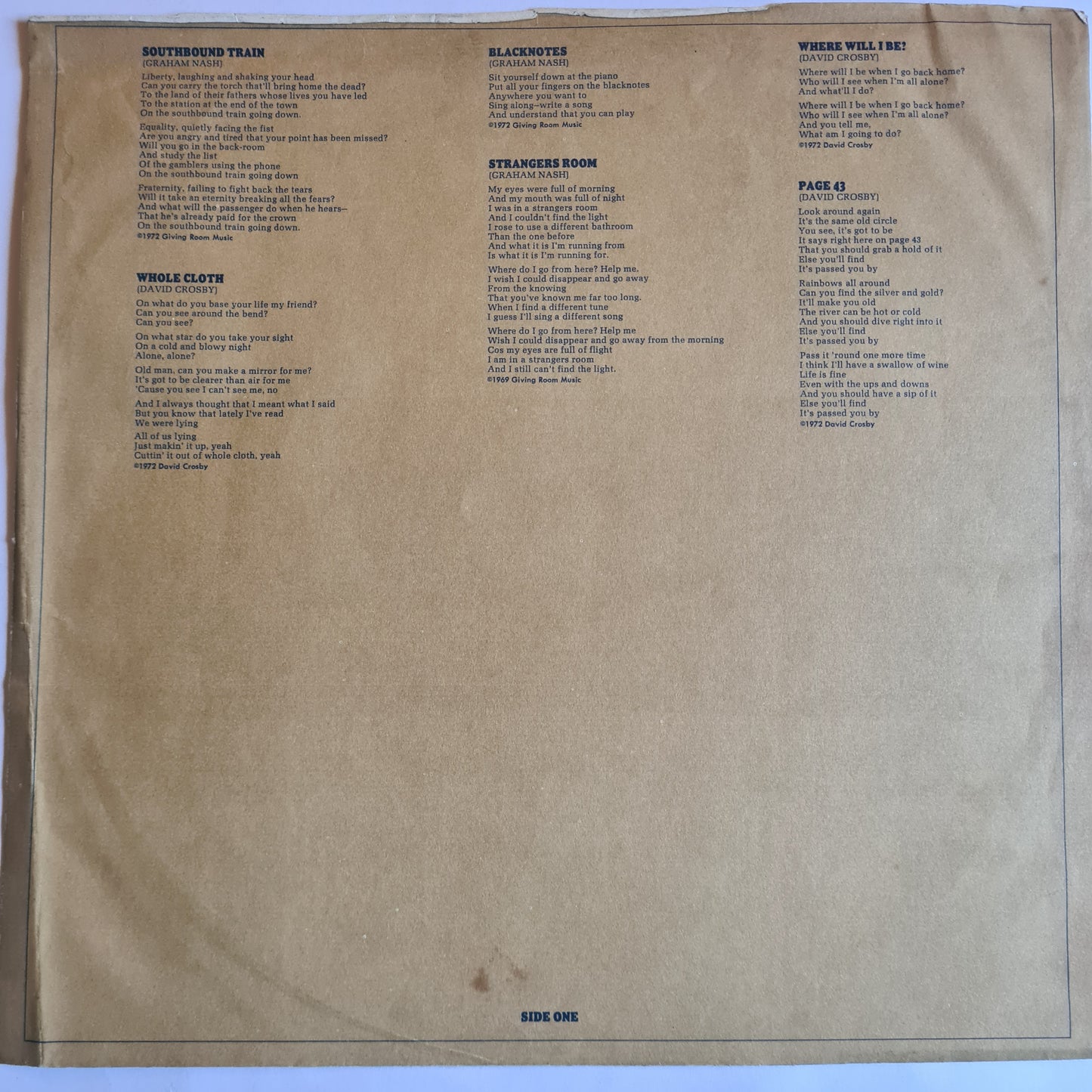 Graham Nash / David Crosby – Graham Nash / David Crosby - 1972 - Vinyl Record LP